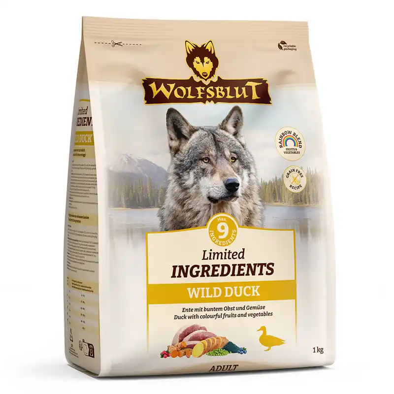 Letzte Chance WOLFSBLUT Limited Ingredients Wild Duck Adult 1 kg